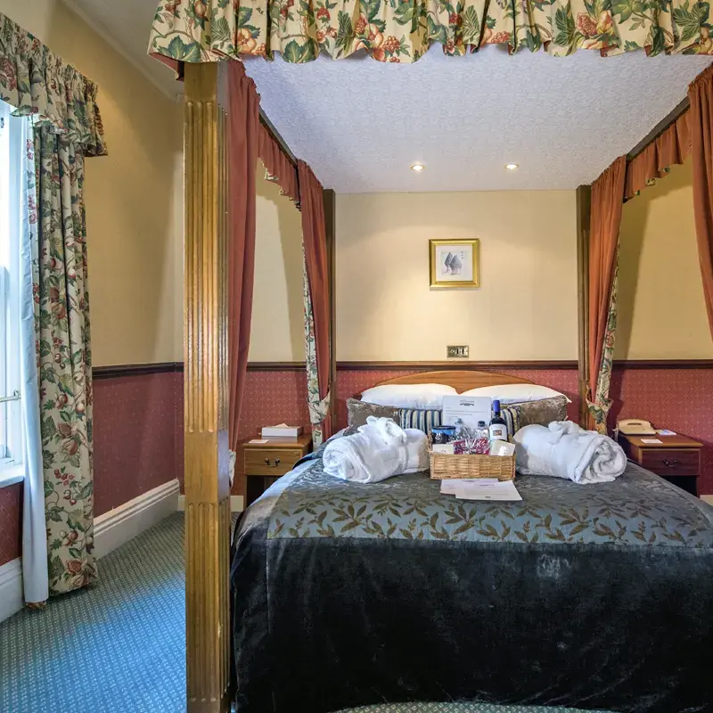 Four Poster Bedroom at The Cairn Hotel in Harrogate